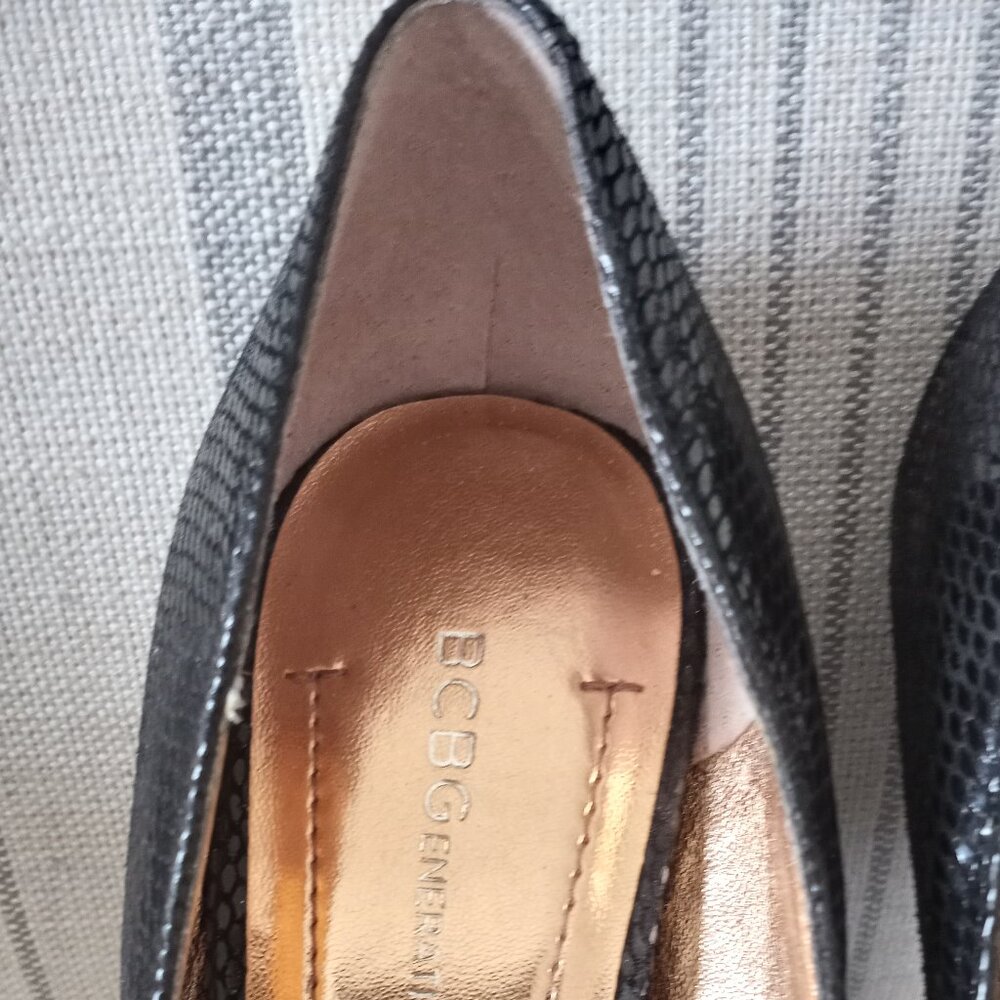 'Bcbgeneration' Parade Solid Black Leather Heels … - image 7